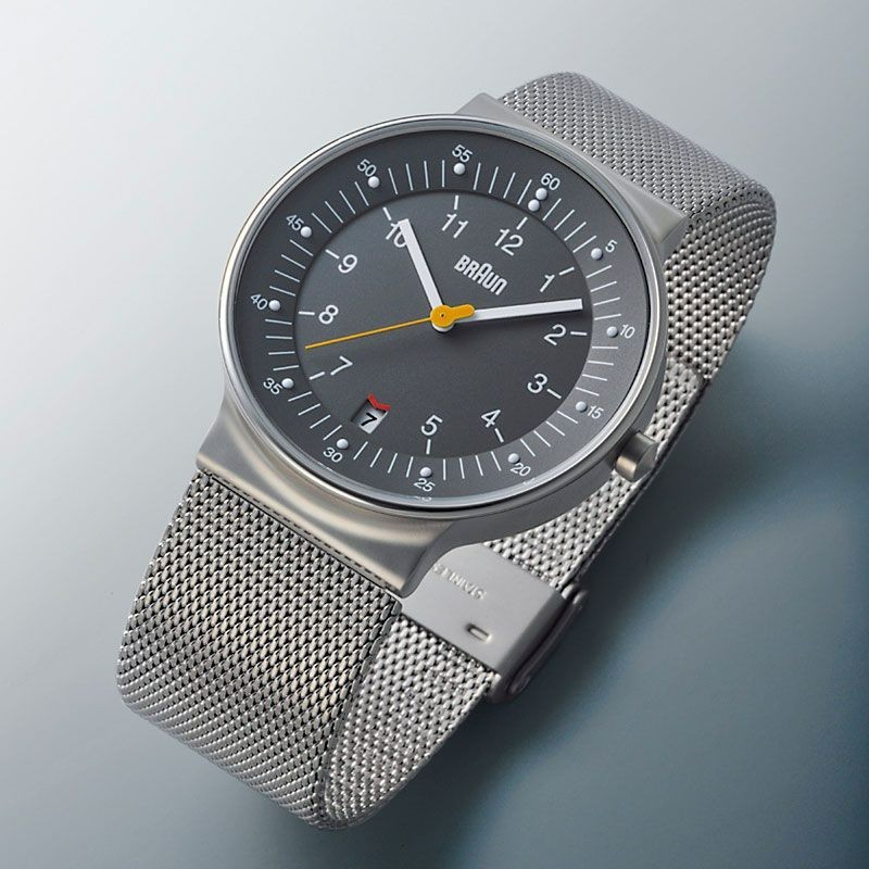 BRAUN BNH0082 Watch SS Mesh Strap Germany RARE!
