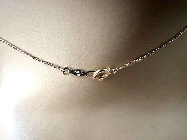 Estate 14K Yellow Gold Dainty 15″ Chain 0.5g