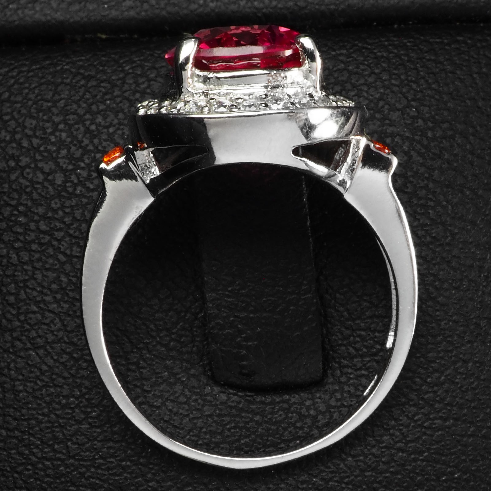 Precious Pink Padparadscha Sapphire 4.40Ct 925 Sterling Silver White Gold Rings