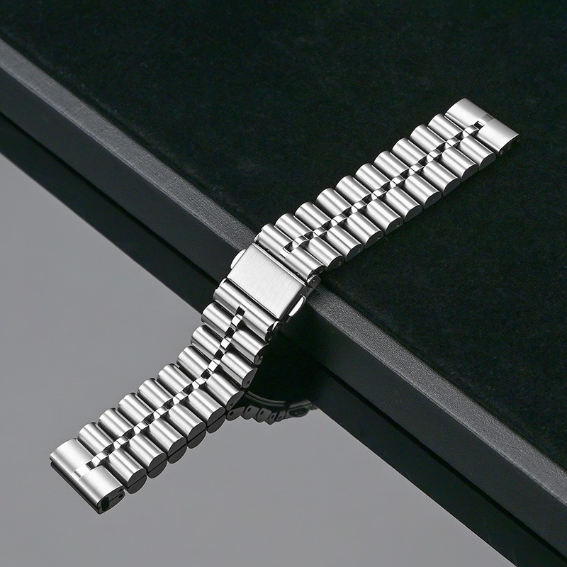 Solid Stainless Steel Watch Strap With Tool Mens Metal Bracelet 14 16 18MM