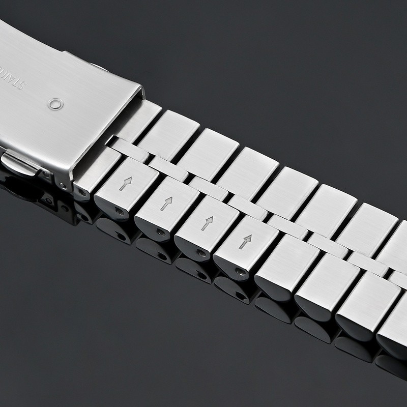 Solid Stainless Steel Watch Strap With Tool Mens Metal Bracelet 14 16 18MM