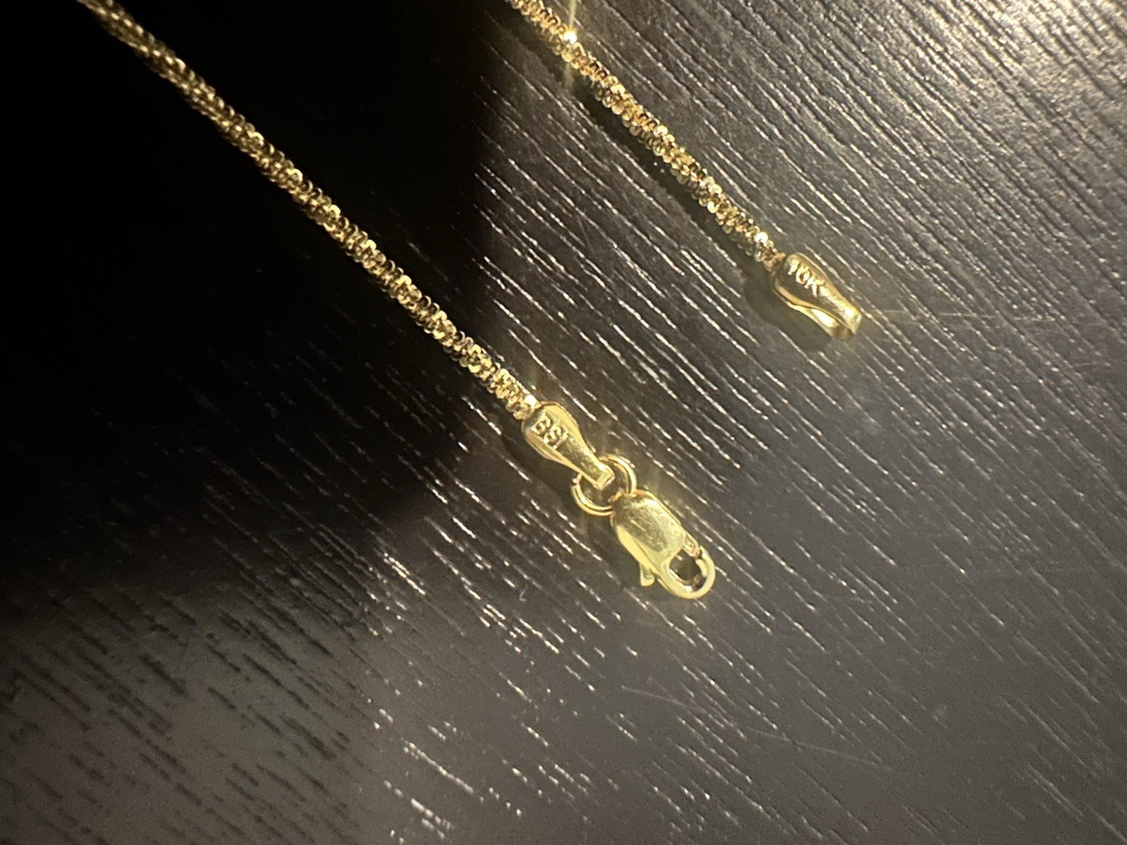 10k Solid Yellow Gold Twisted Rock Chain Bracelet, Lobster Clasp, No Stone