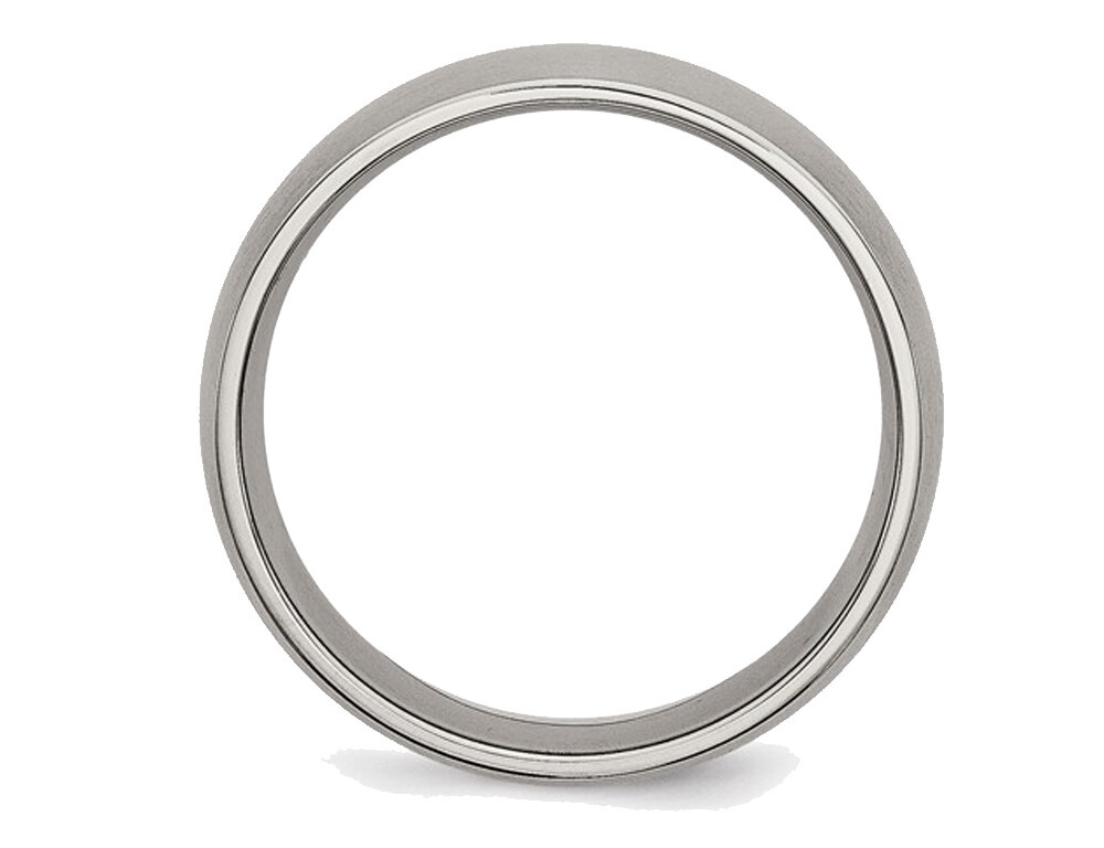 Mens 7mm Comfort Fit Titanium Wedding Band Ring