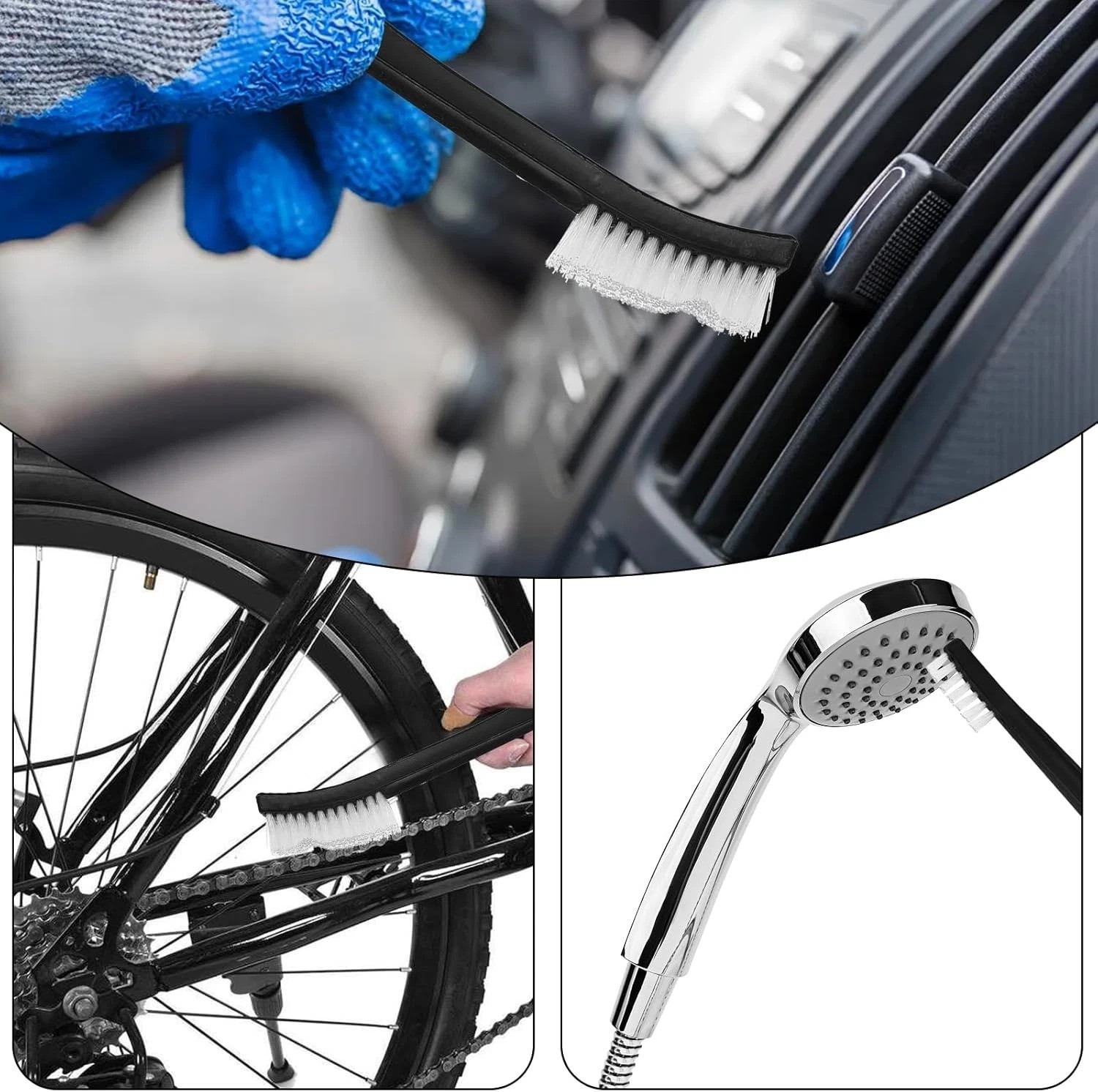 10PCS Double Ended Nylon Cleaning Brushes Small Detail Crevice Cleaner Jewelry