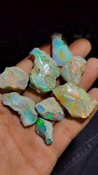 Cut Grade Opal Rough Lot AAA Grade 10 Pieces Large Size Ethiopian Welo Opal Raw