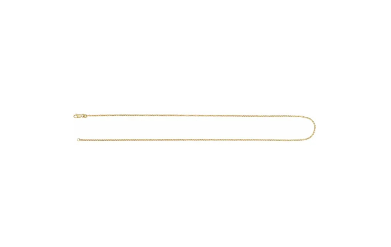 14K Gold 1.65 mm Rolo 7-24″ Chain NEW DEAL