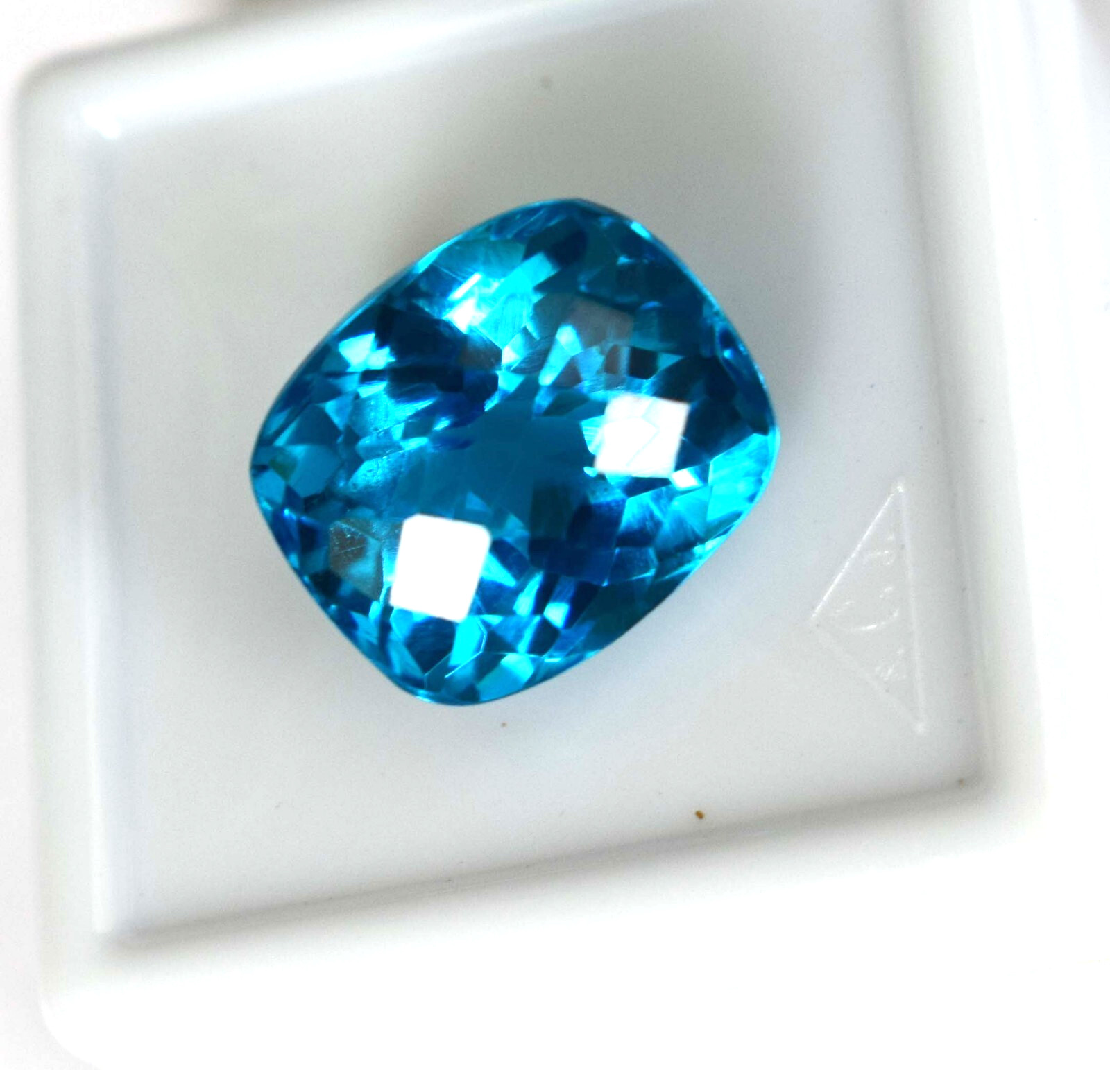 💥Most Unique Rarely Found 10 CT Santa Maria Intense Blue Aquamarine Cushion Cut