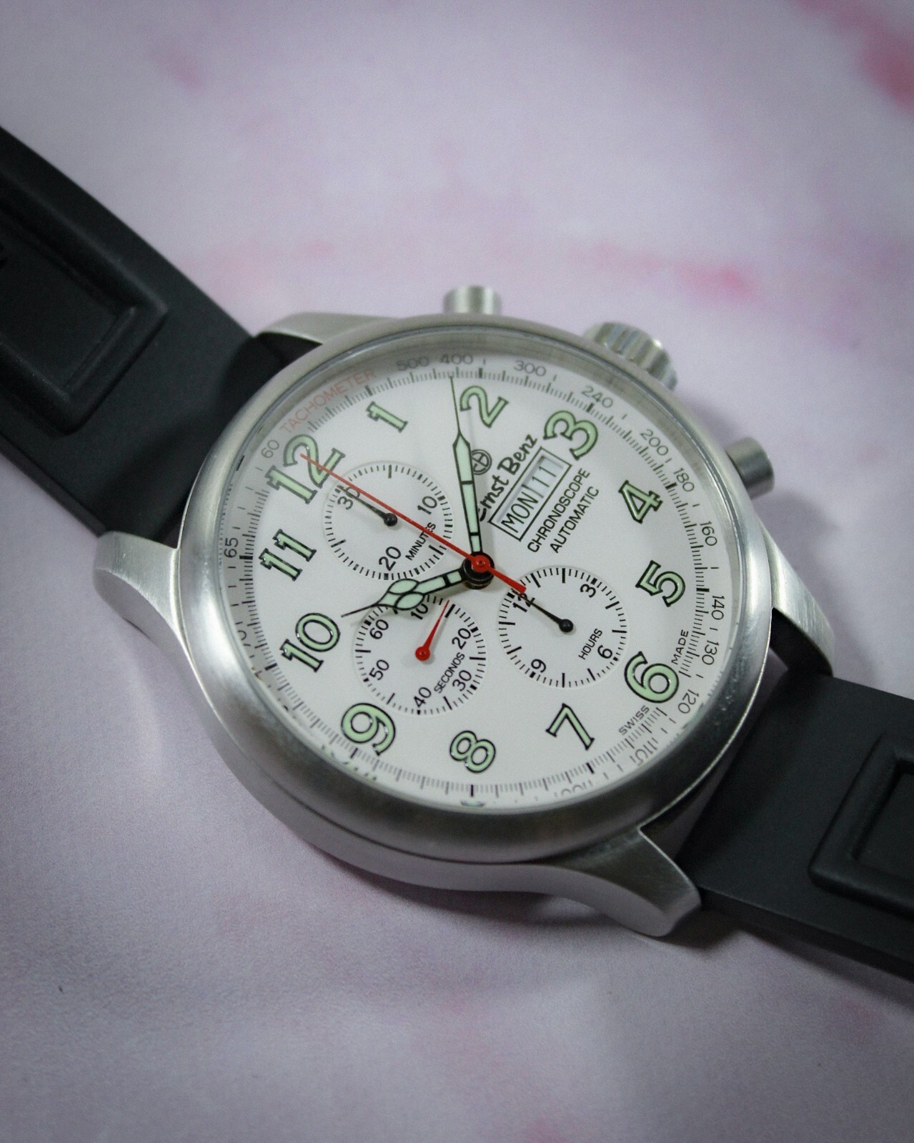 Ernst Benz Chronoscope 47mm Automatic Chronograph Mens Watch
