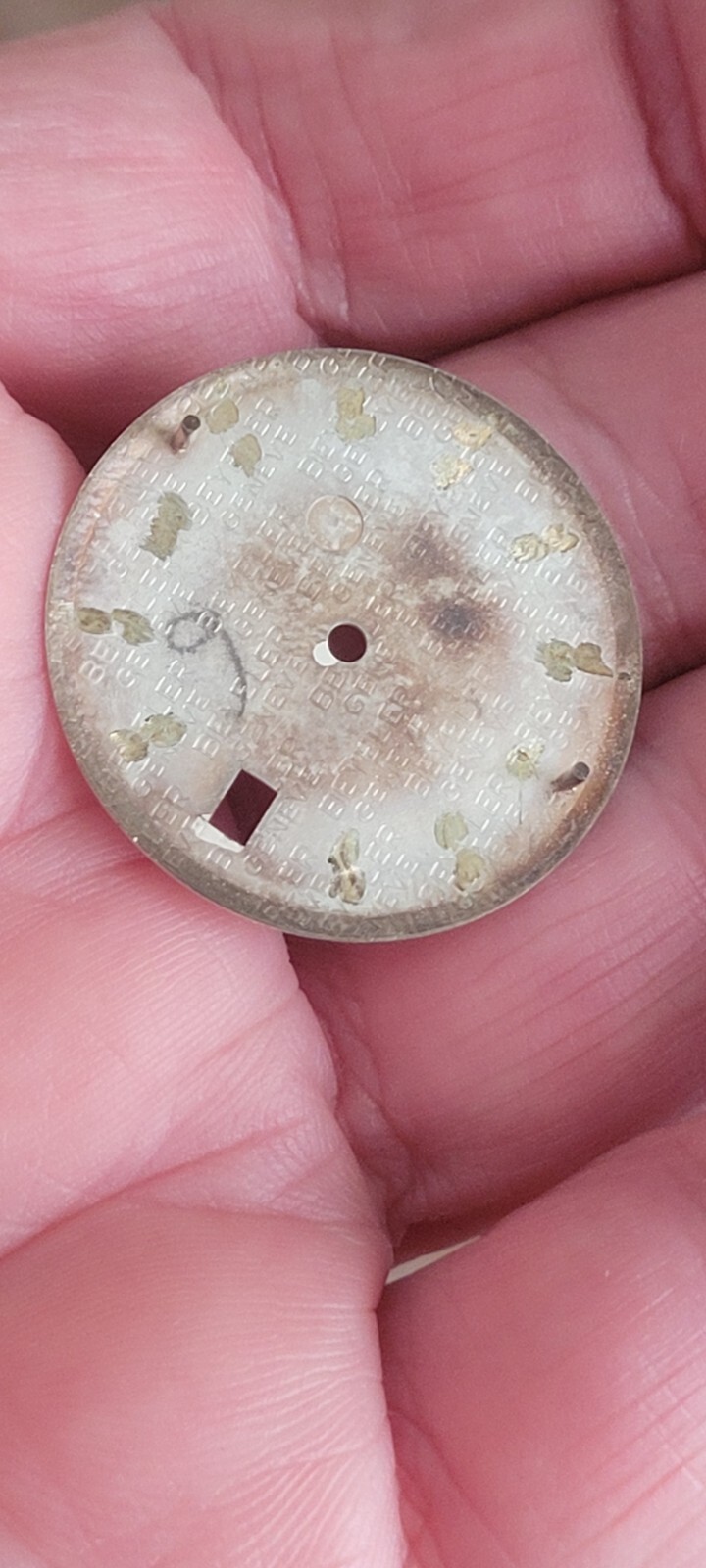 Rolex 100% genuine pie pan 36 mm non quick set 1601 dial silver rare markers!