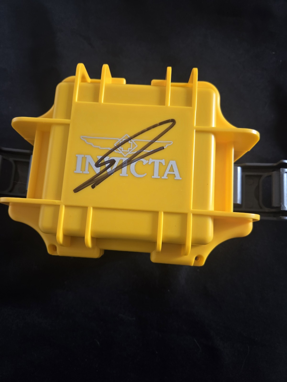 Invicta Ocean Predator Quartz Diver Watch Gold Tone Date Black NATO w/ Box