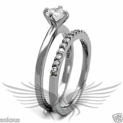 Brilliant 0.5Ct Round Cut Cubic Zircon CZ AAA Wedding Set 5 6 7 8 9 10 Tk2115
