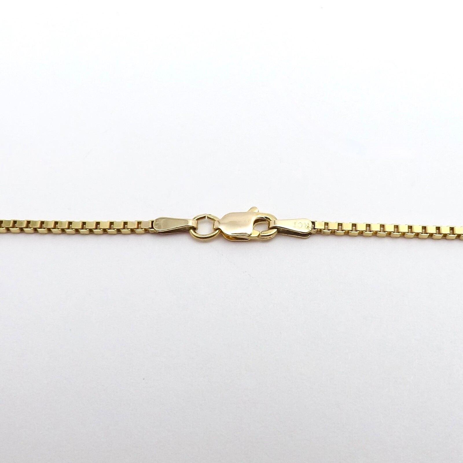 14k Gold Box Link Pendant Chain Necklace 30in 10gr New
