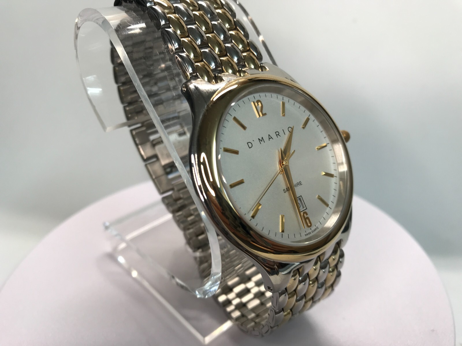 Watch NEW D’mario Heritage Switzerland NEW 18k Gold Plated All Stainless Steel