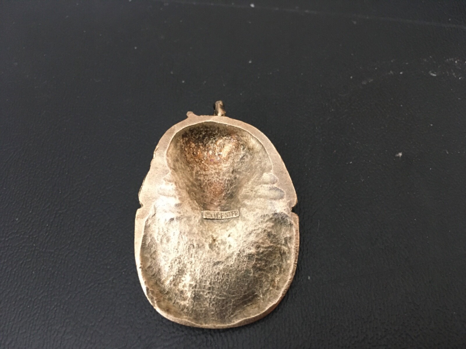 Egyptian Revival 925 sterling silver pharaoh snake head wadjet pendant by JCF