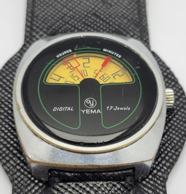 Yema Digital Jump Hour 36801 Hand Winding Vintage Men’s Watch