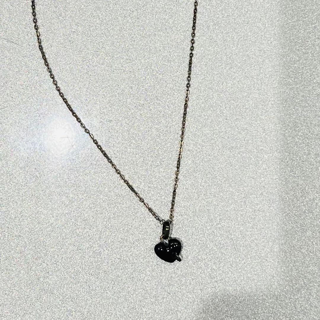jam home made Black Heart Shaped Necklace 925