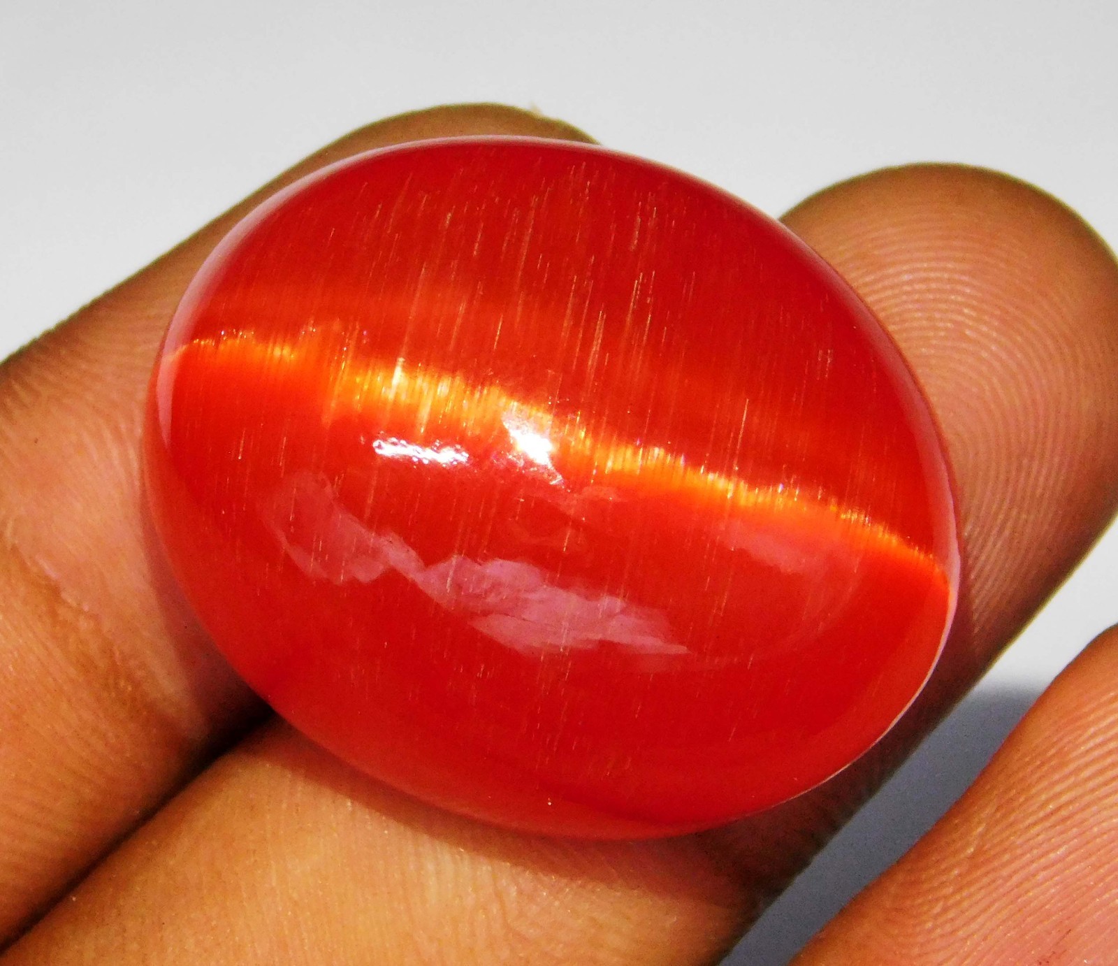 99.20 Ct Natural Chrysoberyl Pink Cats Eye Round Cabochon Loose Gemstone