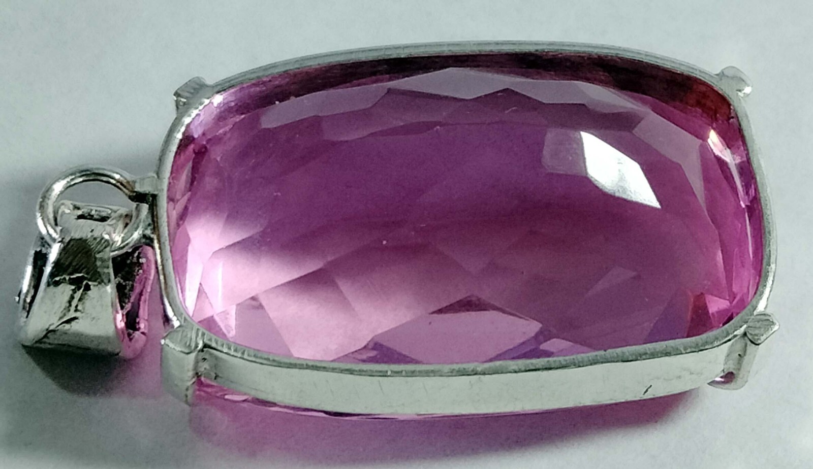Pendant Pink Topaz Cushion Cut 100.00 Ct EGL Certified Natural Gemstone PD030