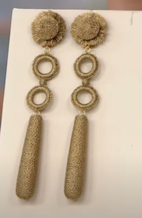 Leyla Gans Amelie Wrapped Cord Drop Earrings-Choose Your Color- $160 New in box