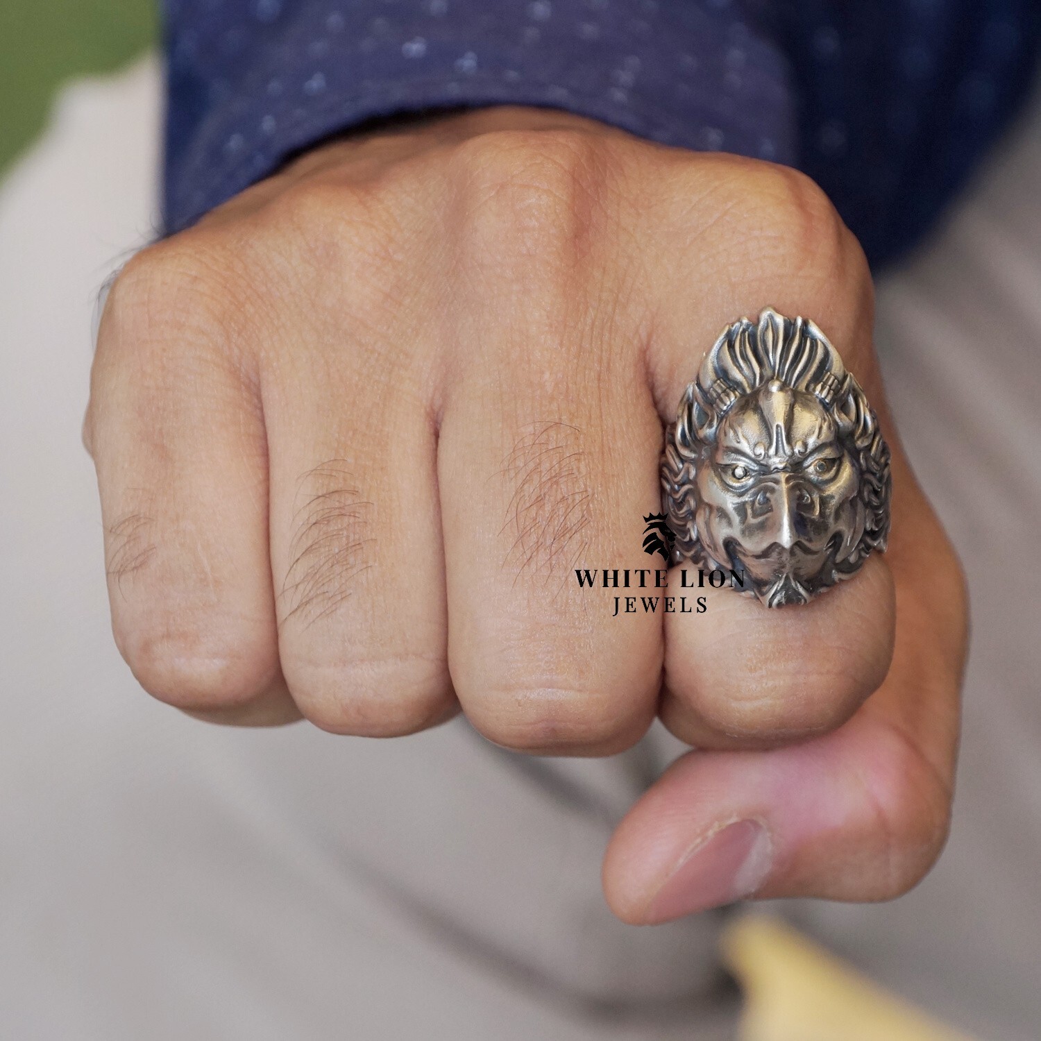 Legendary Garuda Bird love Creature Beast 925 Silver Biker Rider Men’s Ring Gift