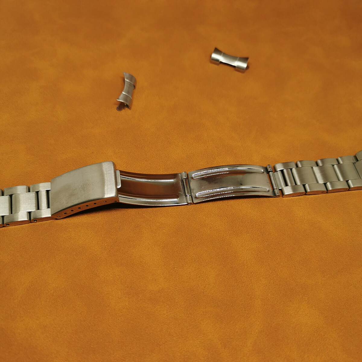 13mm 17-21mm Curved End Metal Bracelet Stainless Steel Watch Strap Band Unisex