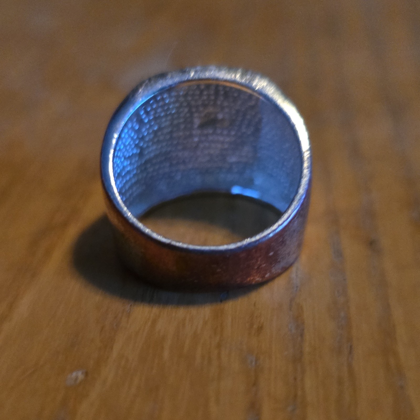 Silver Tone Dome Signet Metal Band Ring Size 6 No Stone 0 Gemstones