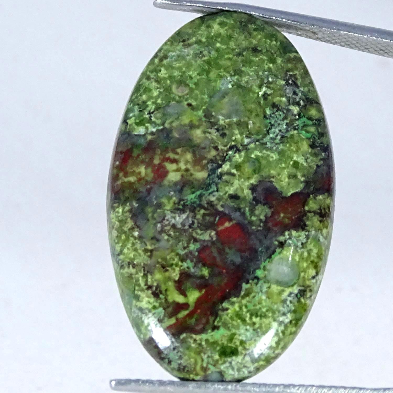 23.10Cts Natural Dragon Blood Jasper Oval Cabochon Gemstone 18X31X4MM