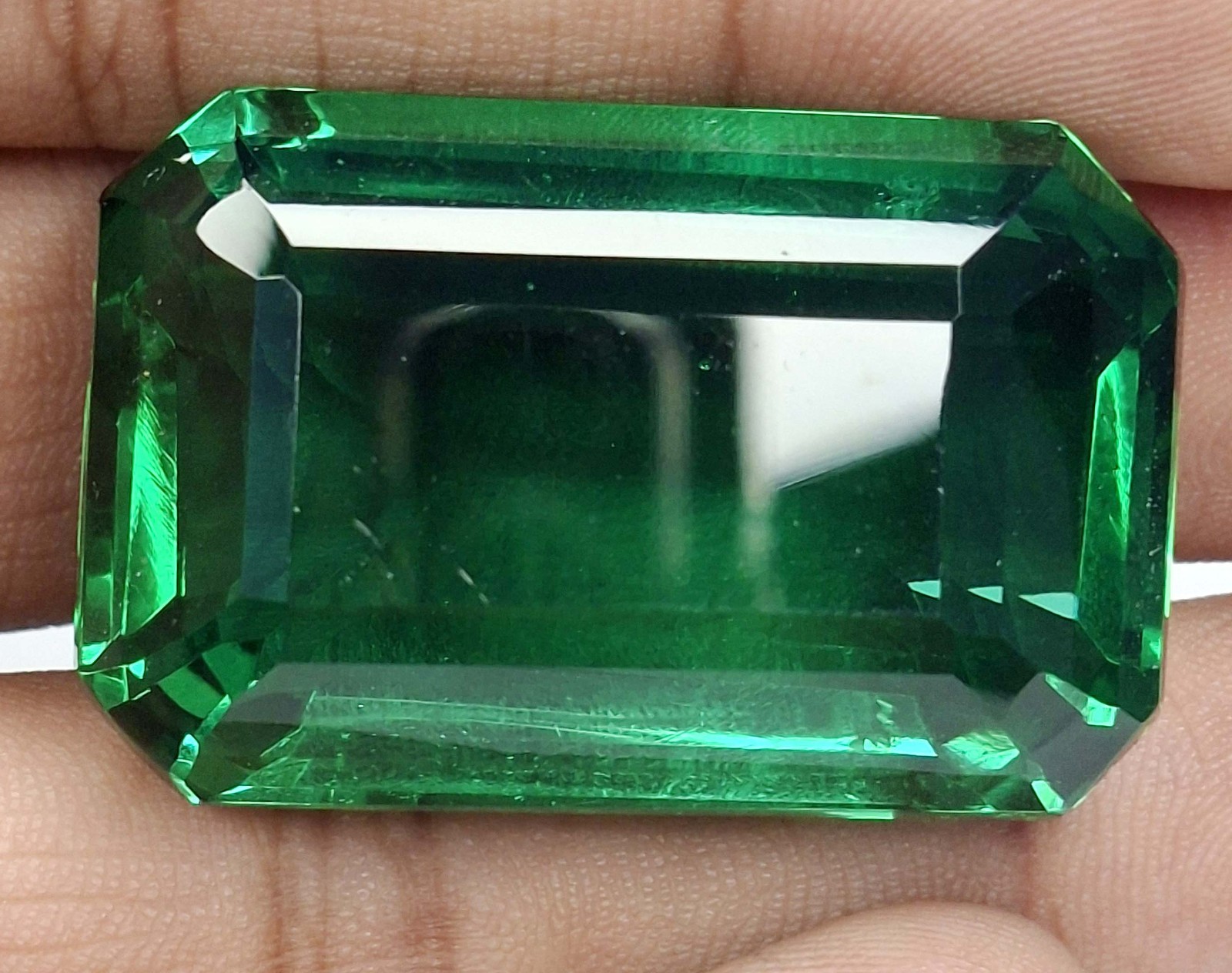 Fabulous Emerald Cut Emerald Green 126-128 Ct Loose Certified Gemstone RK1115