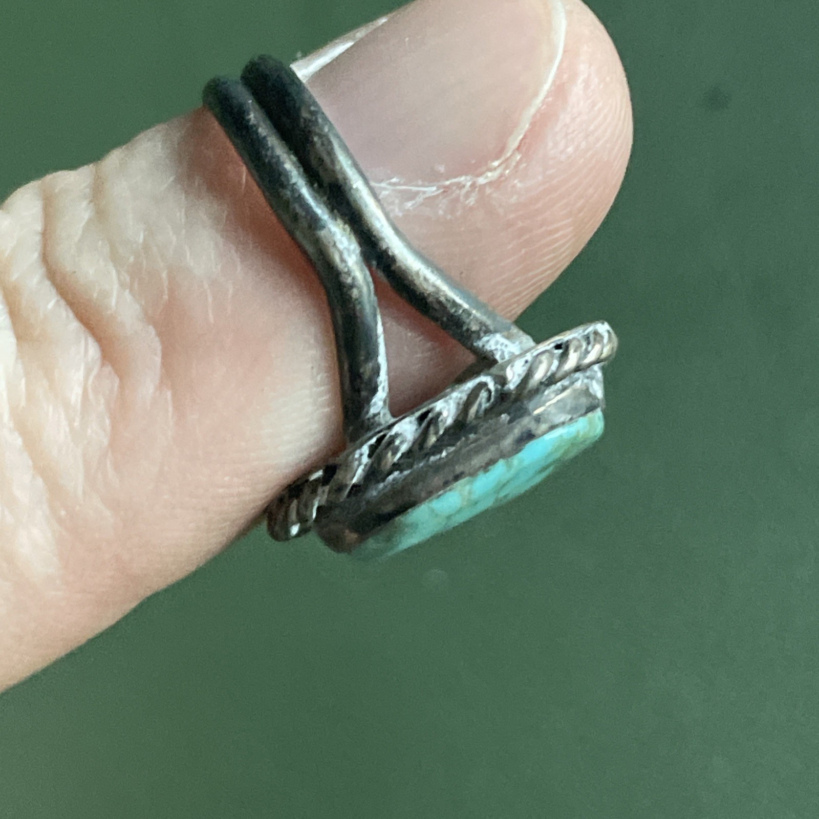 Vintage Sterling Silver Turquoise Jewelry Lot – Bracelet, Rings, Pin – 7 pieces