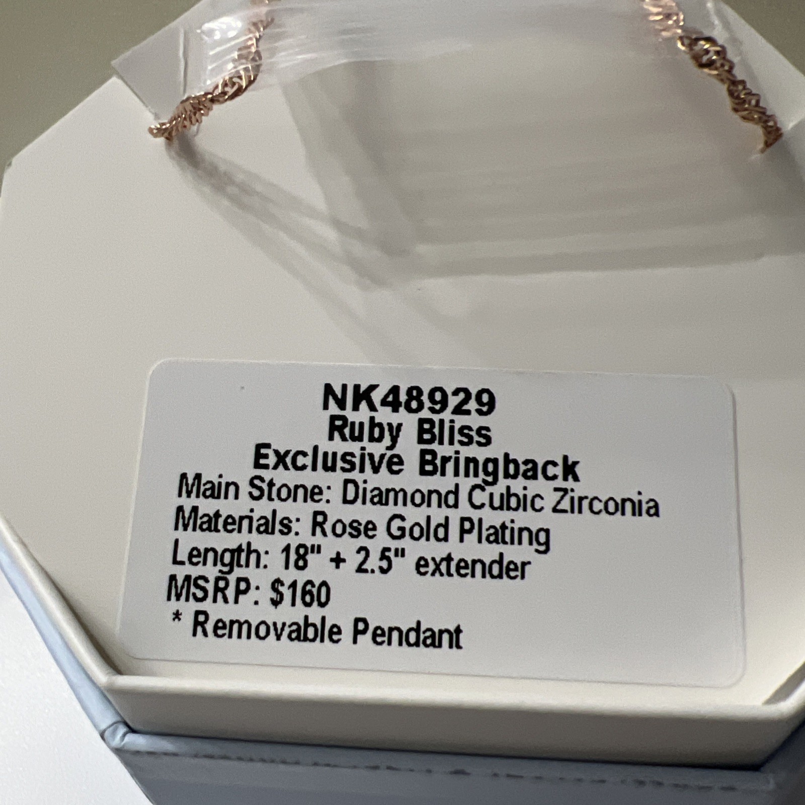 Bomb Party New OG Necklace “ Ruby Bliss” Exclusive Bringback Diamond CZ RG
