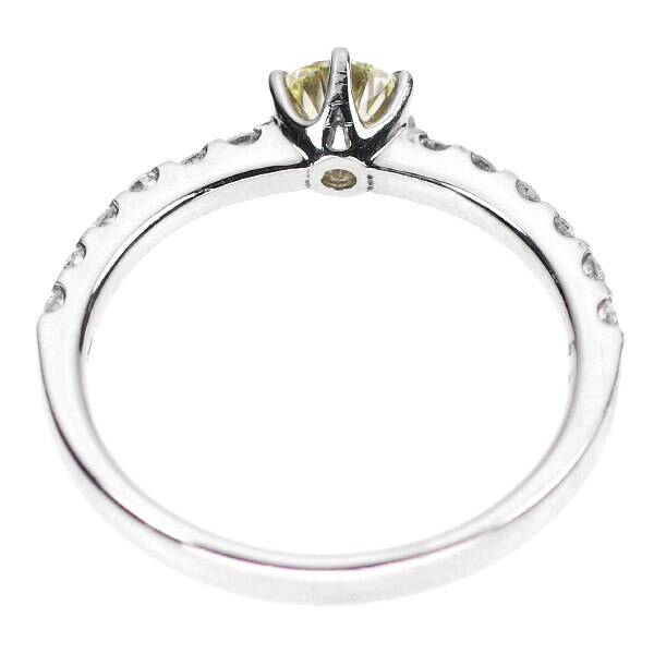 Brand New Pt900 Diamond Ring 0.402ct LY VS2 EX D0.28ct Free Shipping from Japan