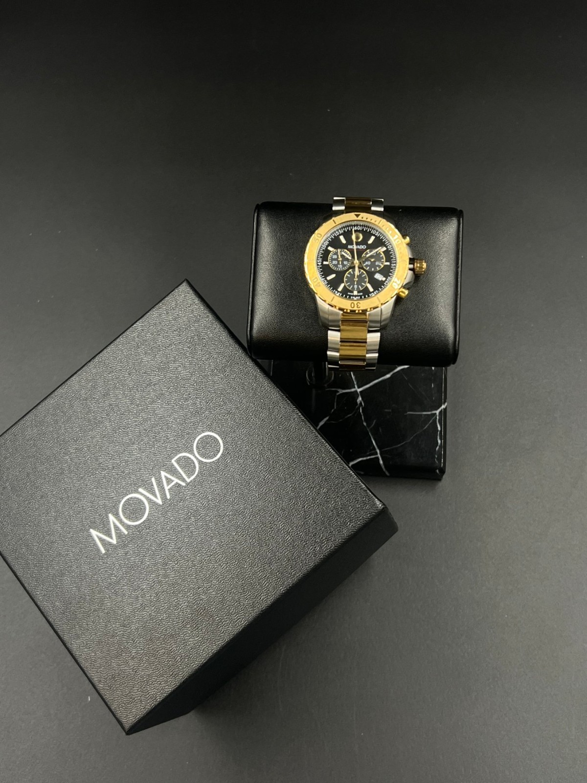 🔥 Movado 800 Series – Swiss Quartz – Black Dial – Sport Luxury – Excellent New