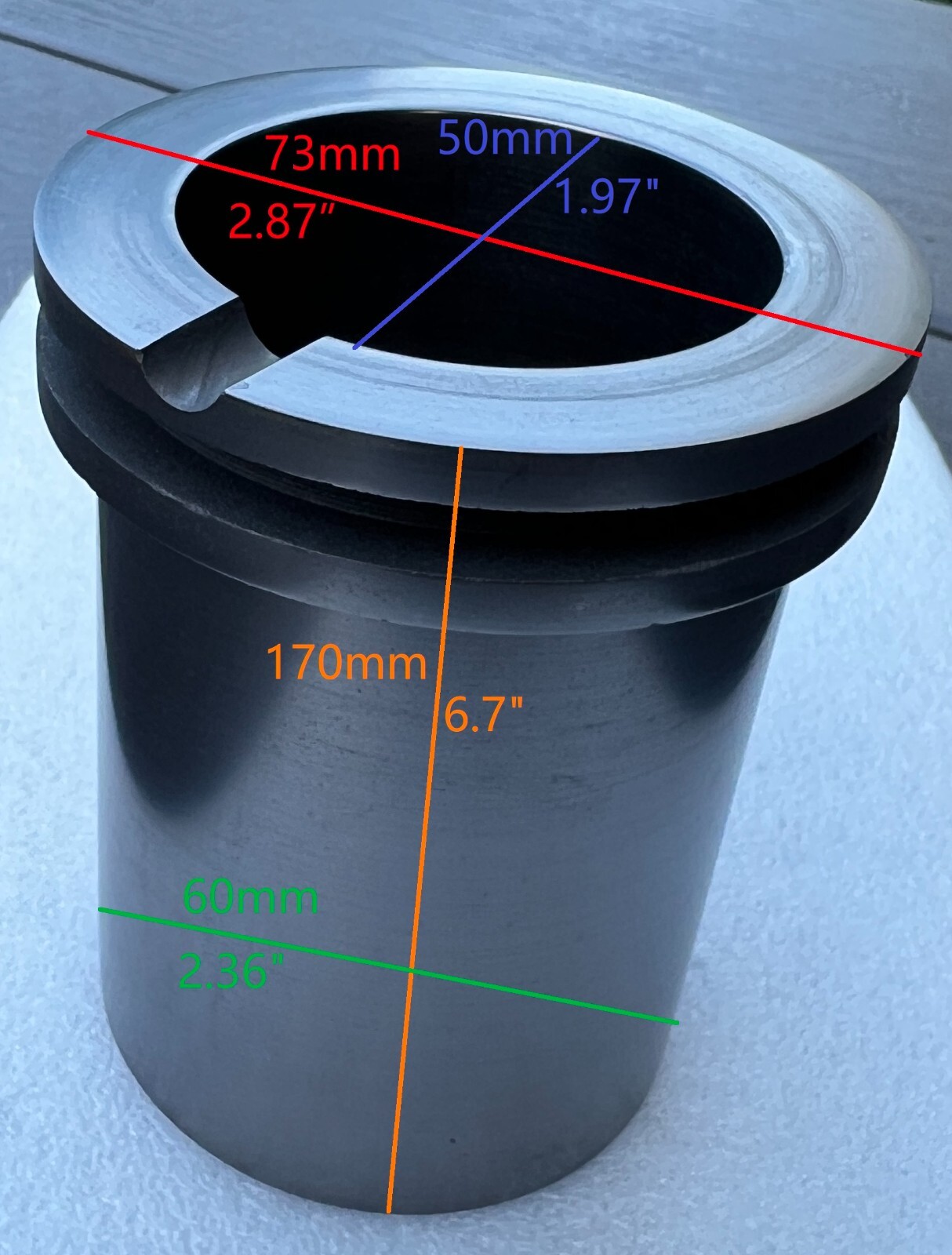 High-purity graphite crucible (3kg)