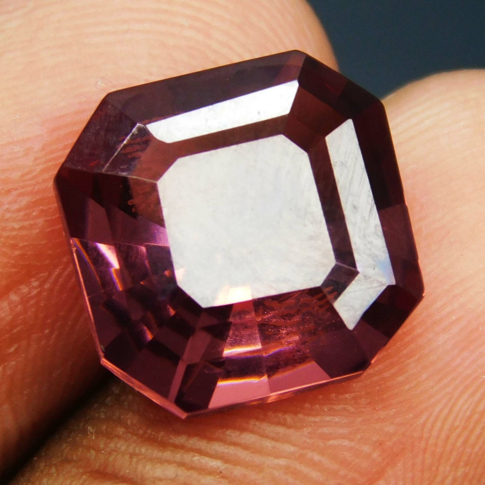 8.50 Ct Natural CERTIFIED Sapphire Padparadscha Square Gemstone pendant Size