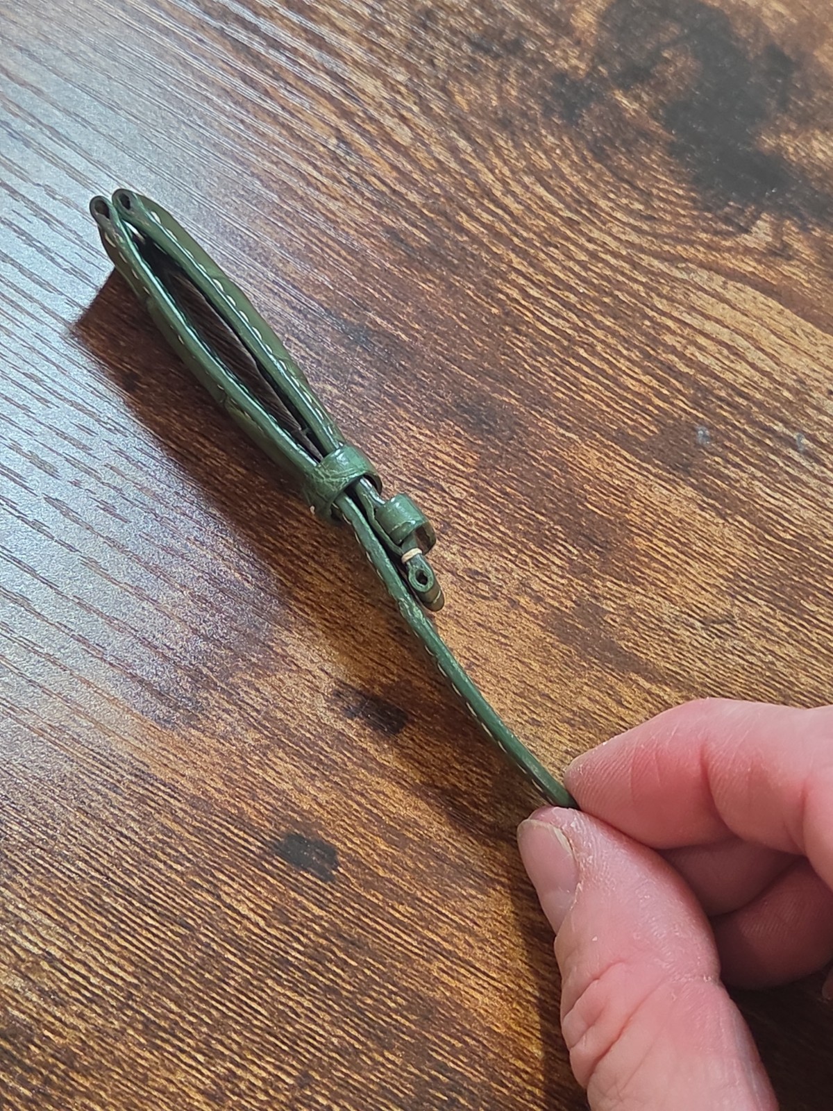 MONTBLANC OEM 20/18mm Green Alligator Leather Watch Strap Made In FRANCE MB