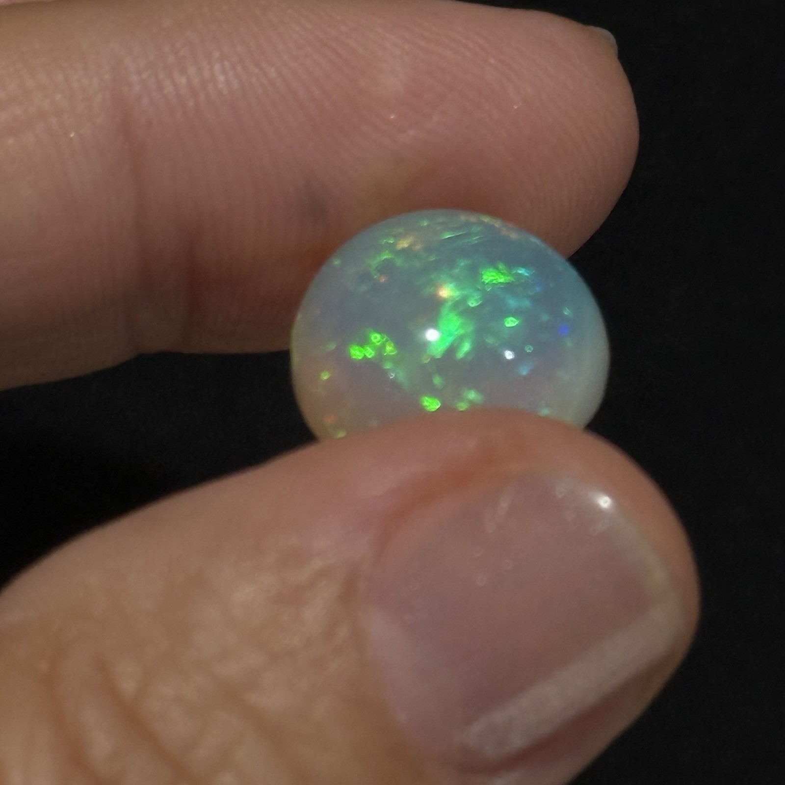 8.6ct 13.7×13.3x9mm Finest Colorful Bauble Like Ethiopian Welo Opal Cabochon