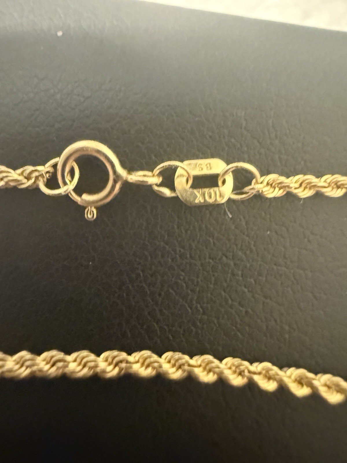 10kt Solid Yellow Gold Rope Chain 24” Inch 1.5mm Necklace Brand New Stamped