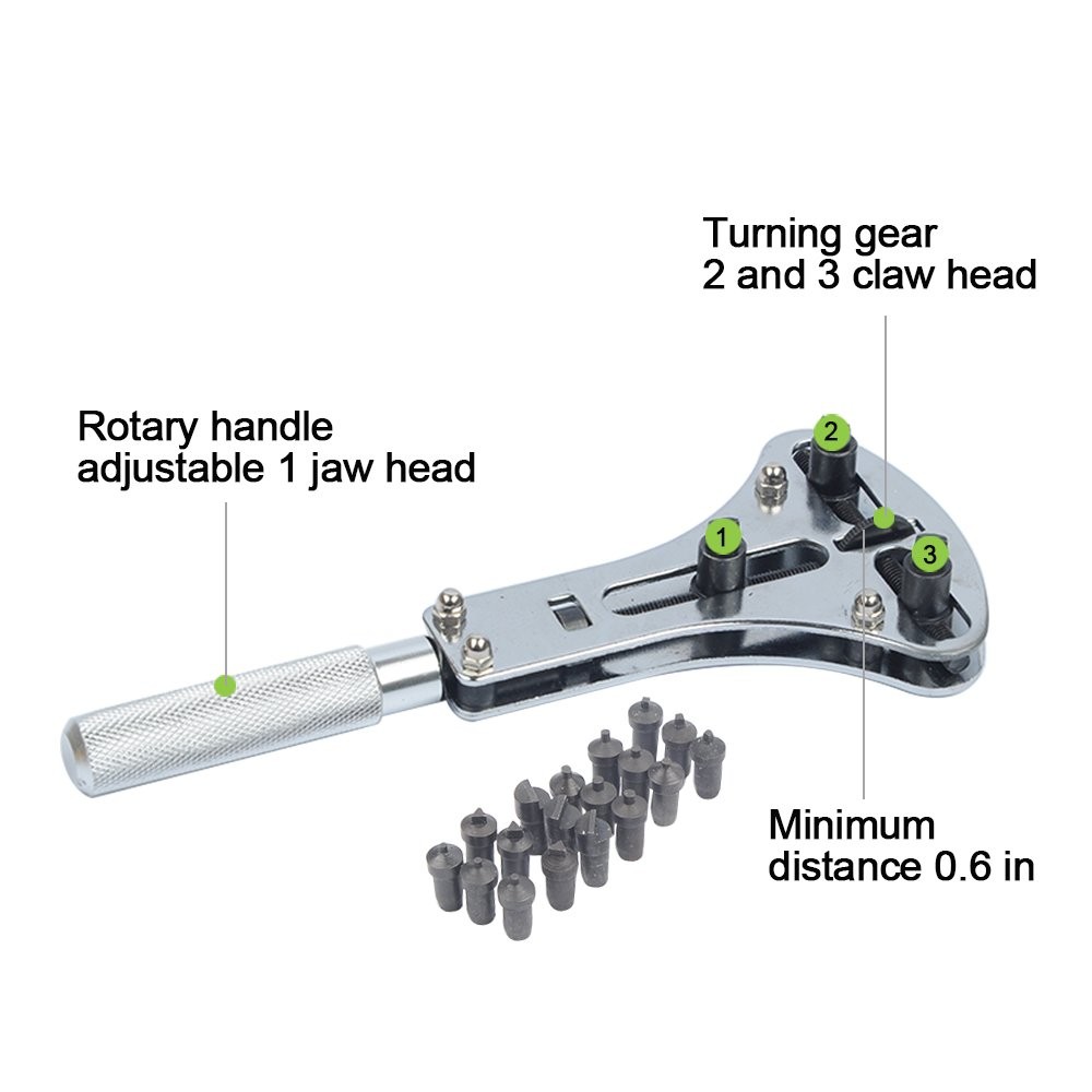 Watch Repair Tool Kit, Set of Back Opener Wrench and Large Watch Case Movement H