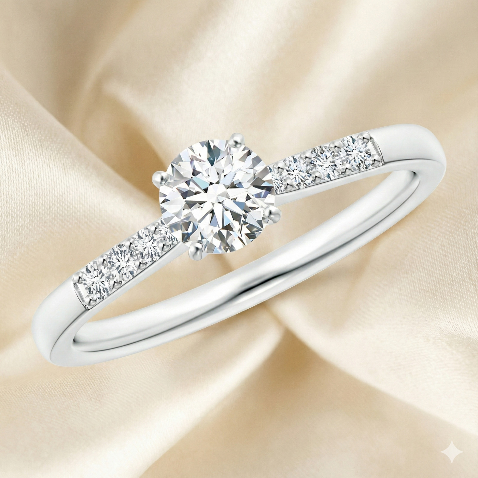 Round Diamond Wedding Ring 0.52 Ct Lab Grown Solid 950 Platinum Size 5 6 6.5 7 8