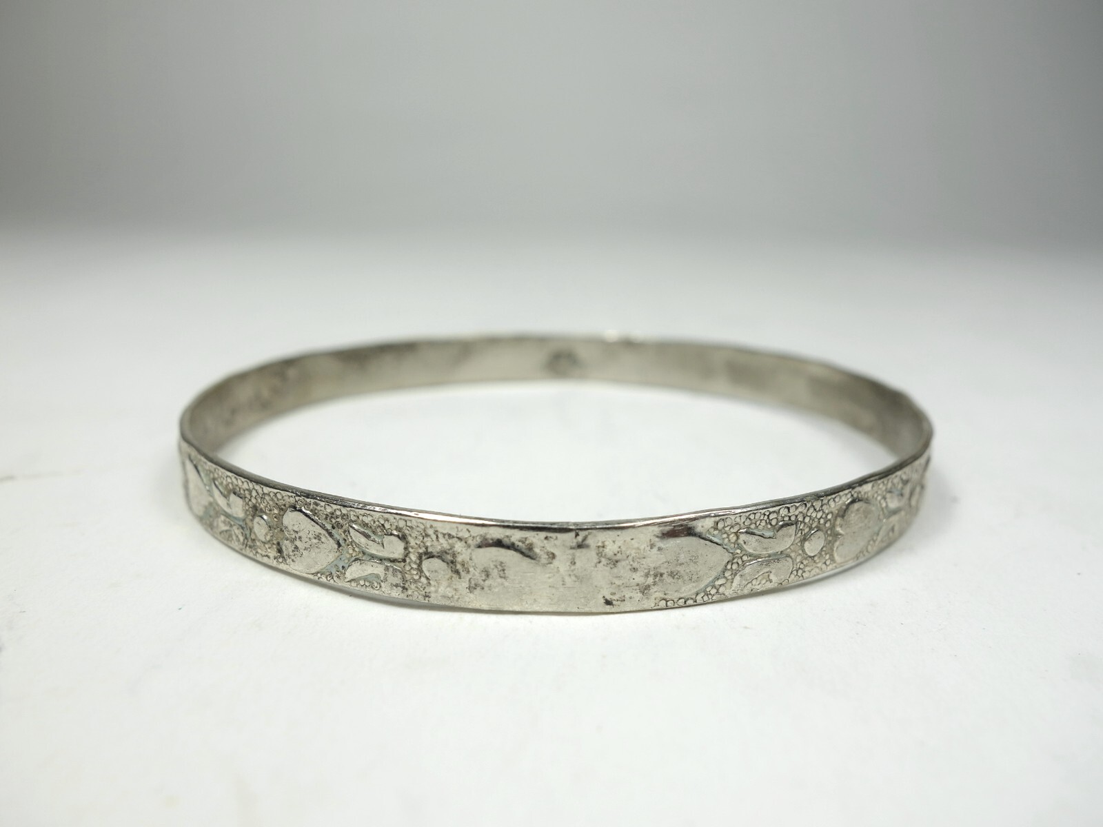 Mexico bangle vintage silver bracelet silver bracelet Mexico hearts hearts