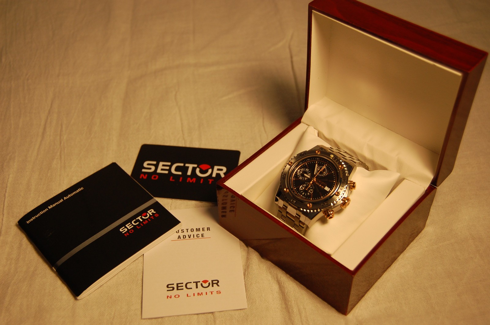 New Swiss Made Sector 890 25 Jewels Automatic Chronograph Valjoux 7750 Watch