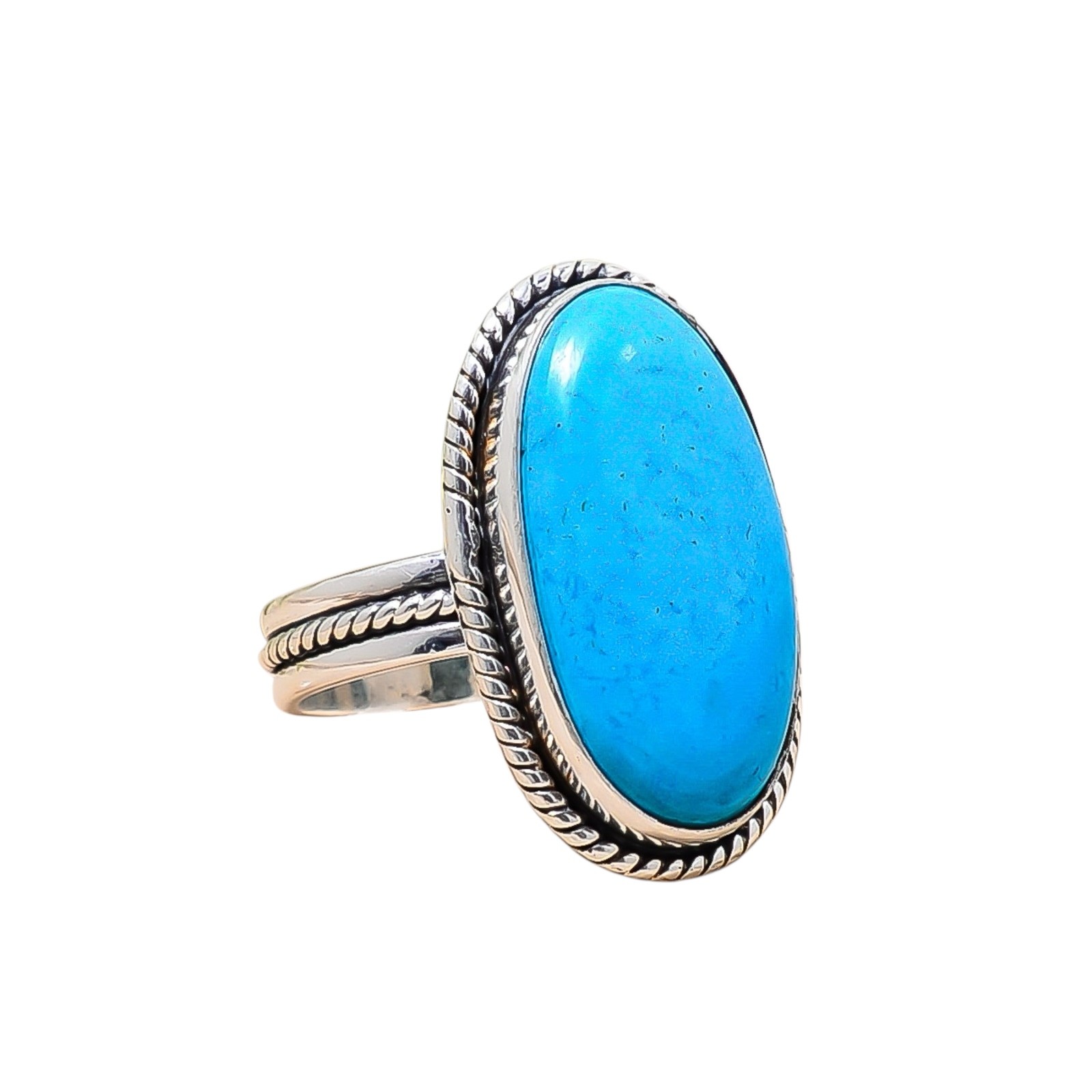 Sleeping Beauty Turquoise 925 Sterling Silver Ring, Christmas Gift, Dainty Ring