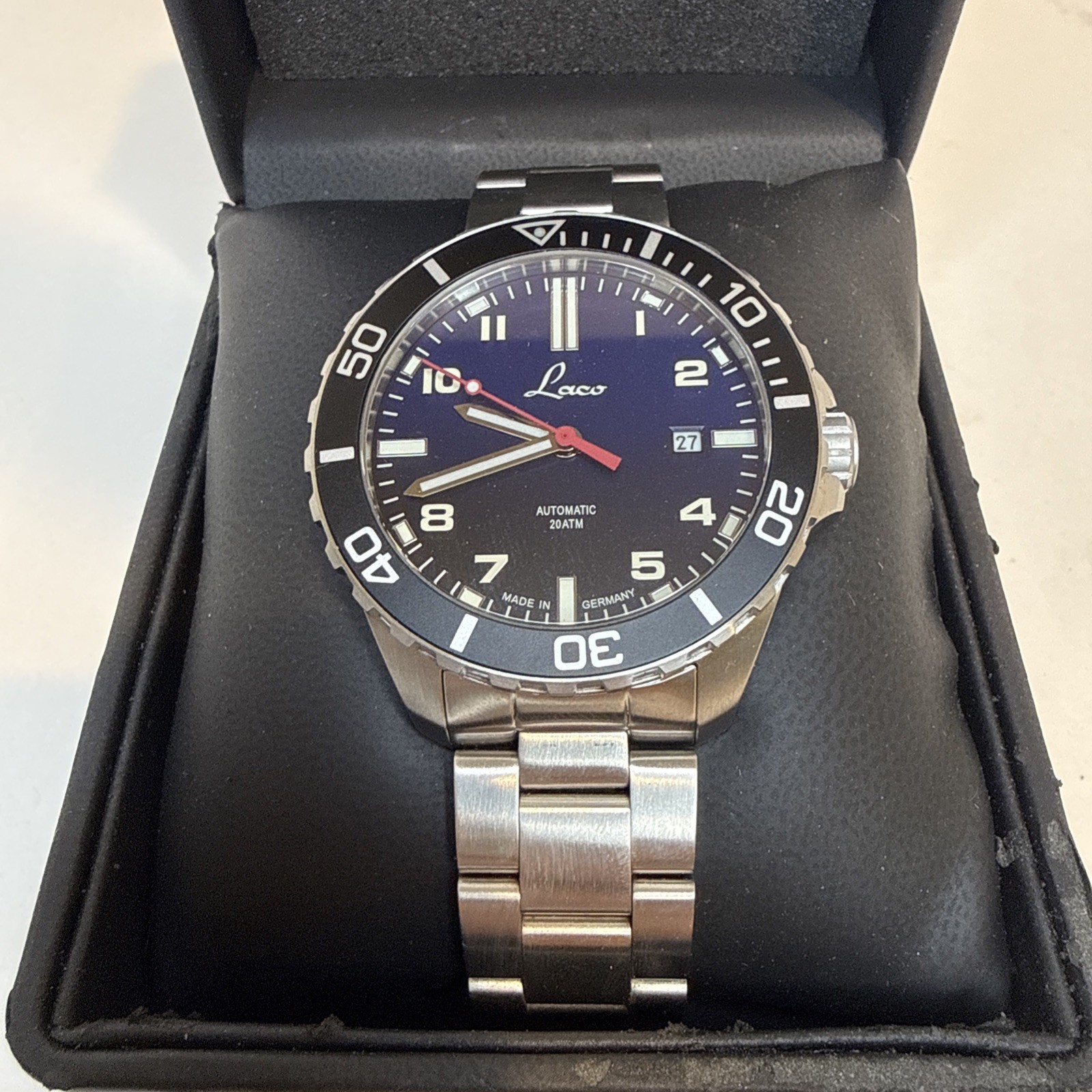 LACO Aleutian 21 jewel Auto Sport Diver Men’s Watch 862110 20 ATM – Germany Made