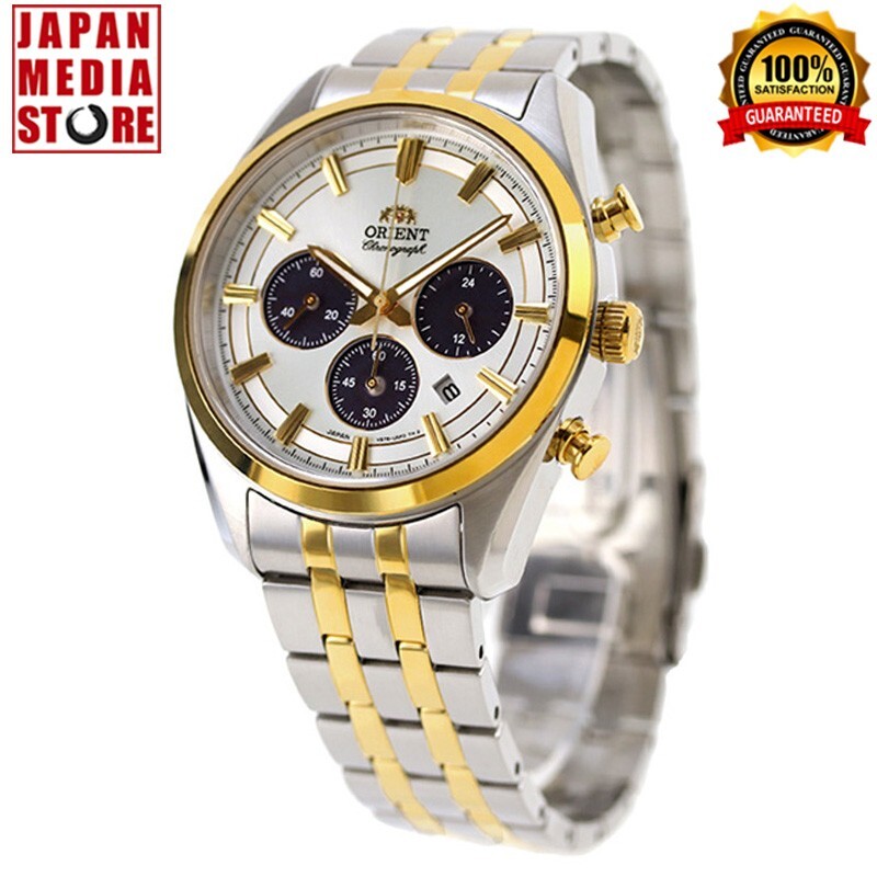 Orient Contemporary RN-TX0302S Panda White Solar Analog Chronograph Men Watch