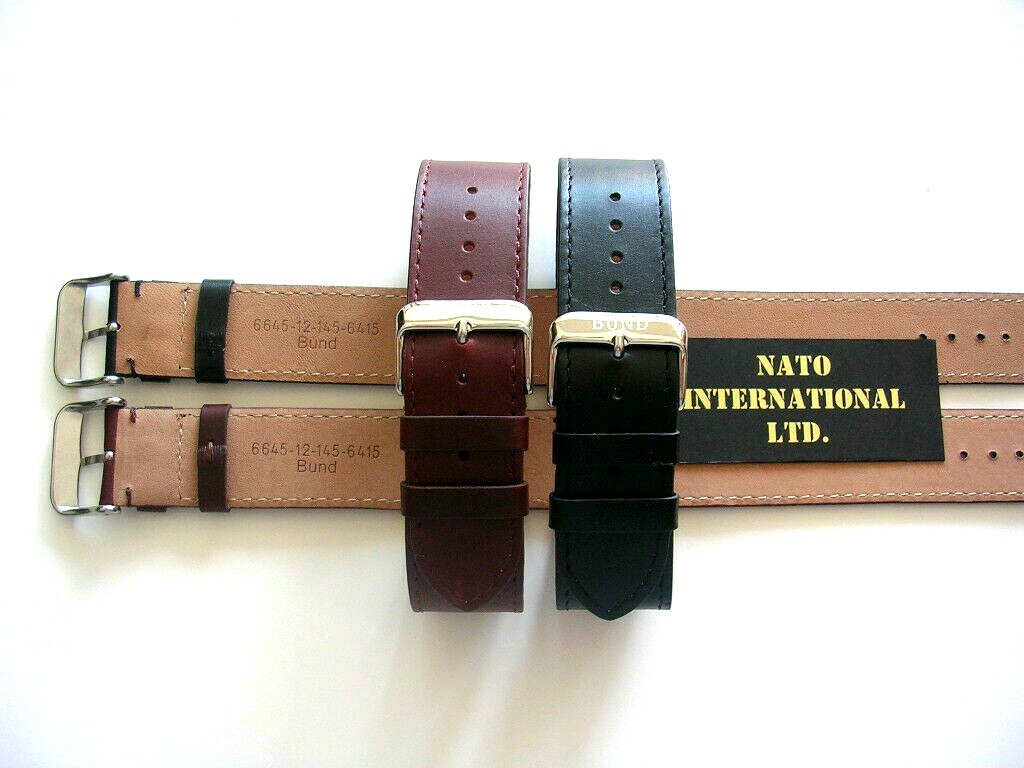 1pc RAF Military Bomber Pilot leather Bund nato utc watch band strap IW SUISSE
