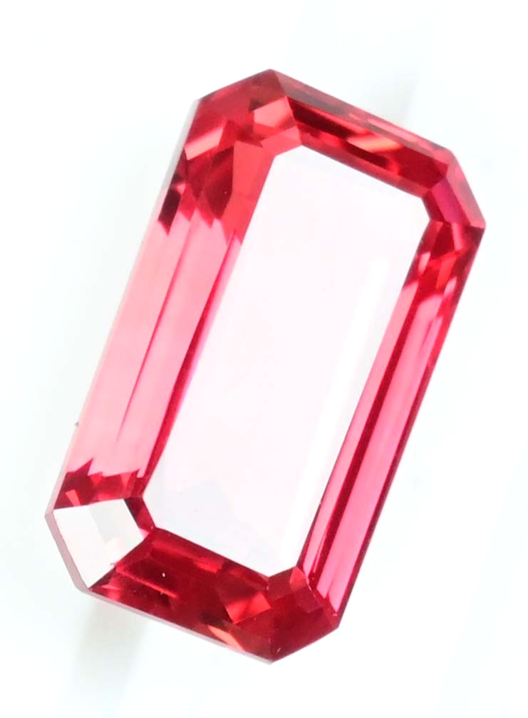 Flawless Natural Orange Red Spinel 11.70 Ct Emerald Cut Certified Rare Gemstone