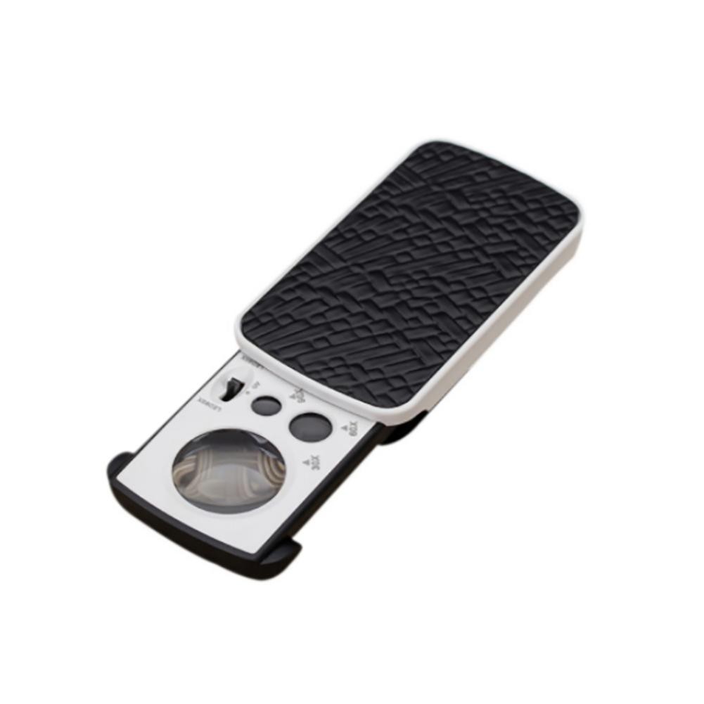 30X 60X 90X Portable Slide LED Light Jewelry Magnifying Glass Magnifier Loupe G