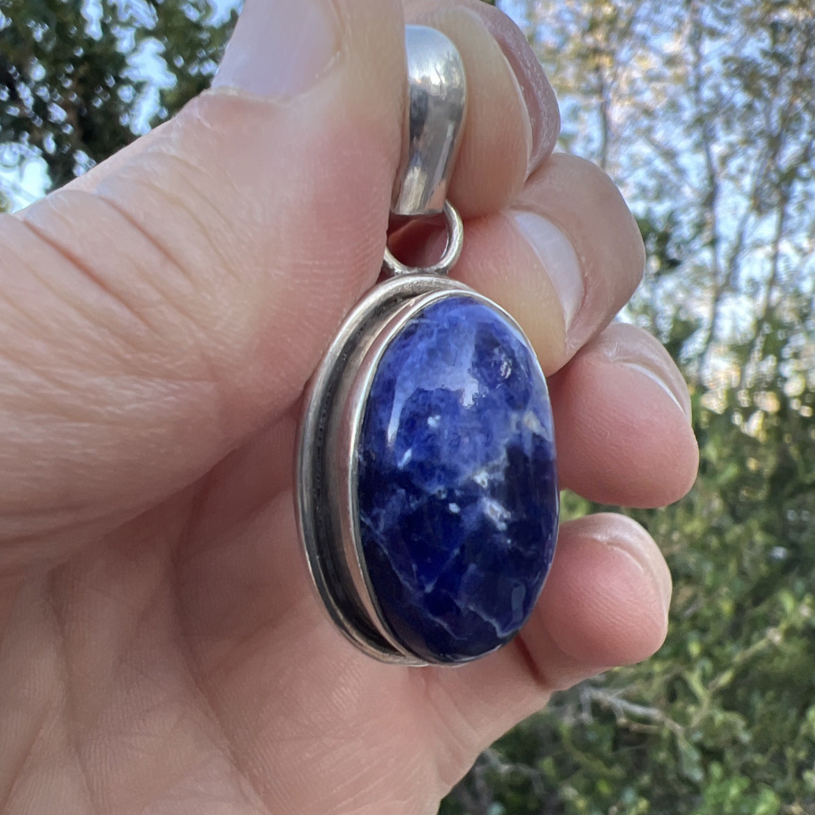 Oak 7 Sterling Silver Sodalite Pendant
