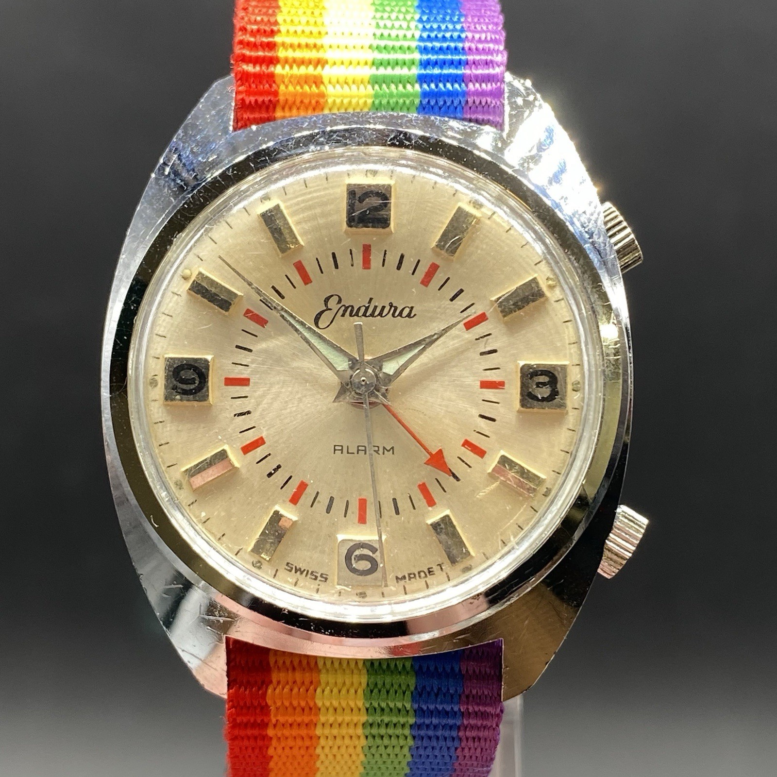 Vintage Endura Time Corp. Alarm One Jewel Swiss Ronda RL 1223 Watch Manual