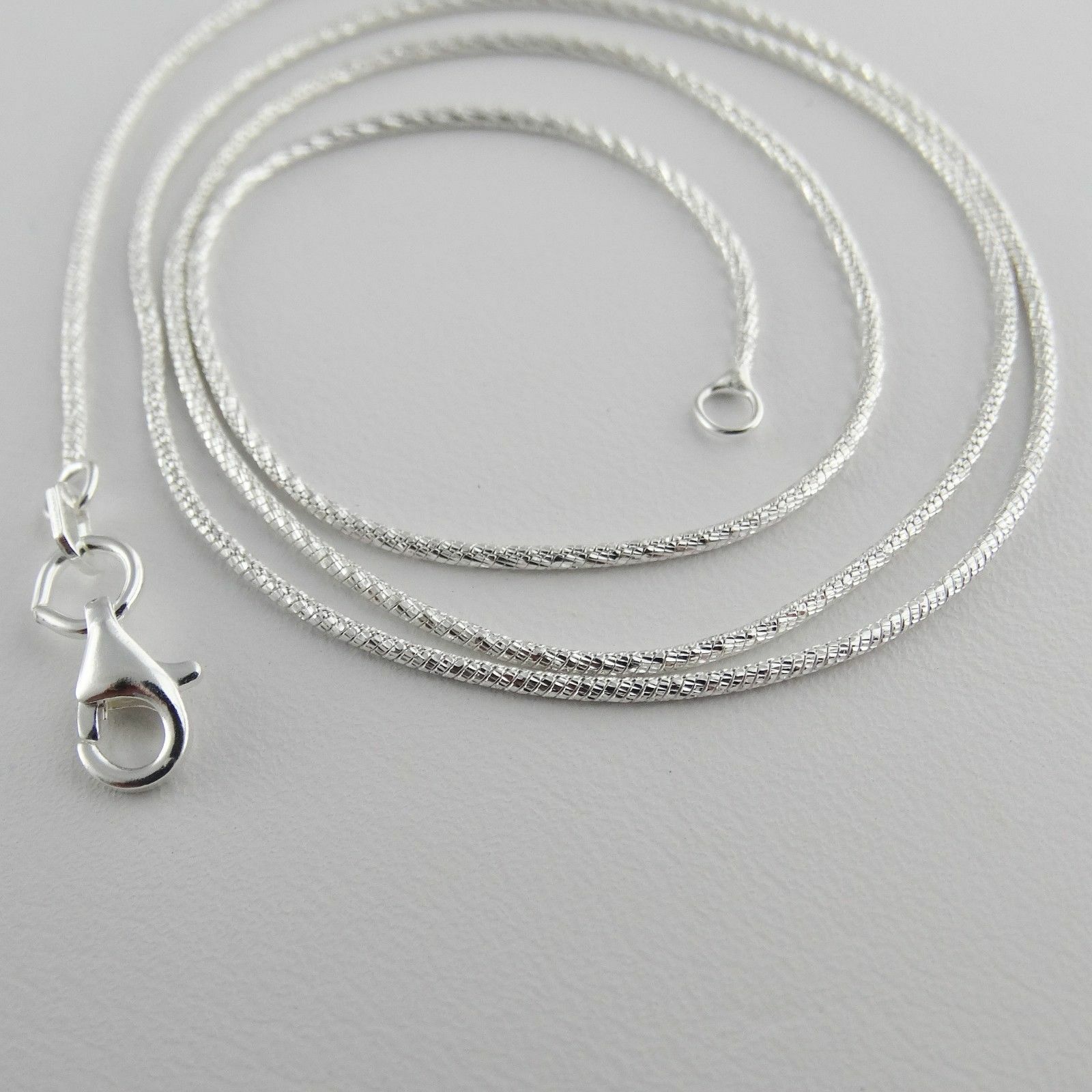 1mm Diamond-Cut Snake Chain Necklace – 925 Sterling Silver – High Shine Finish